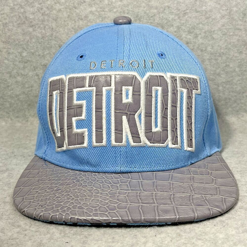 Detroit Hat Snapback Blue Gray Seventy Seven Collectors Edition Croc Bill Lions